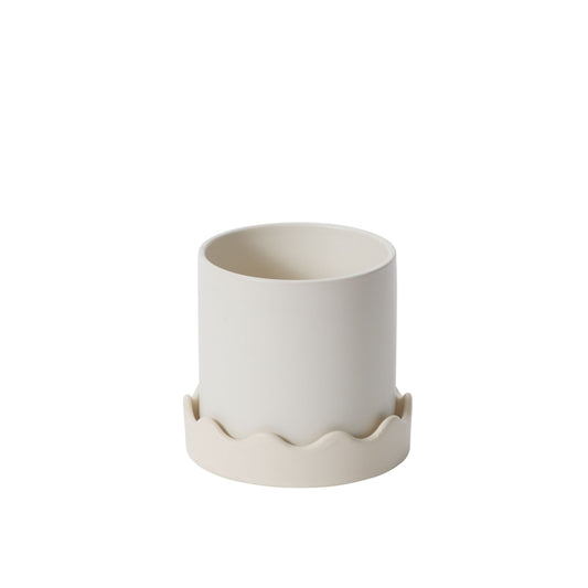 Pissaro Pot with Saucer 6"x 5.75"