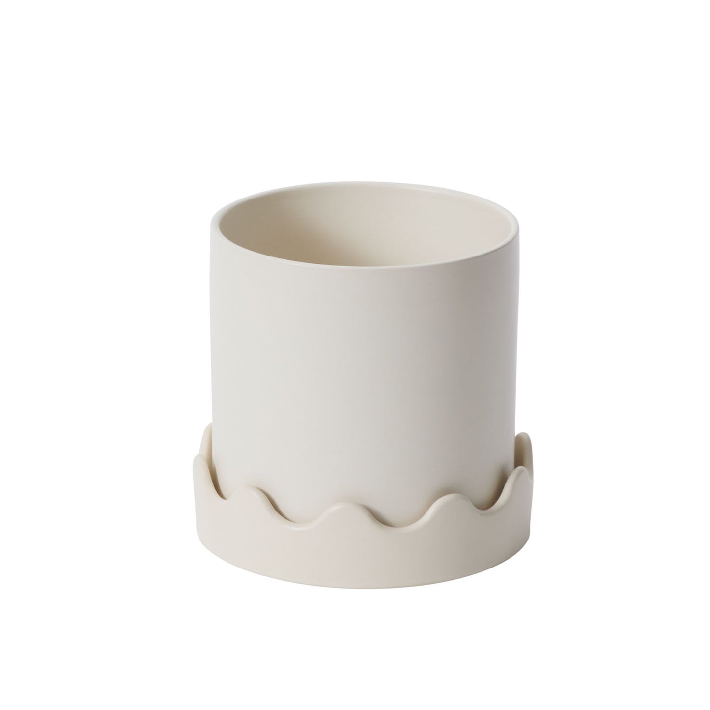 Pissaro Pot with Saucer 7.5"x 7.25"