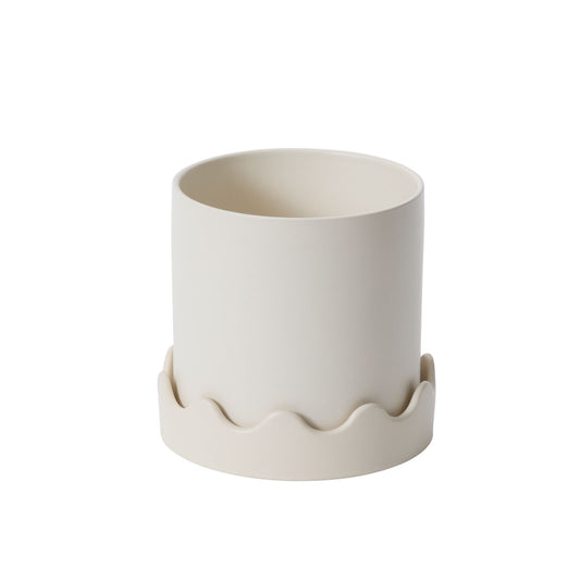 Pissaro Pot with Saucer 7.5"x 7.25"