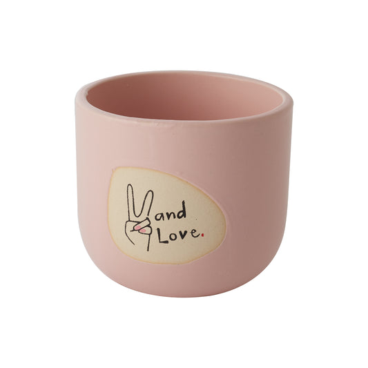 Peace and Love Pot 4"x 3.5"