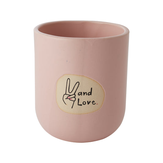 Peace and Love Pot 4"x 4.75"