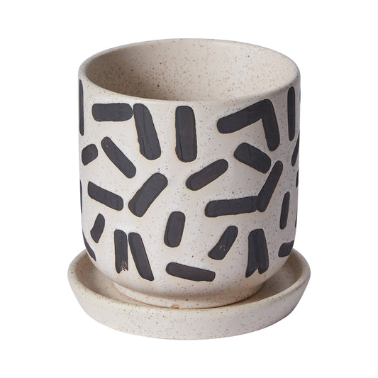 Sundae Pot with Saucer 4.75"x 4.75"