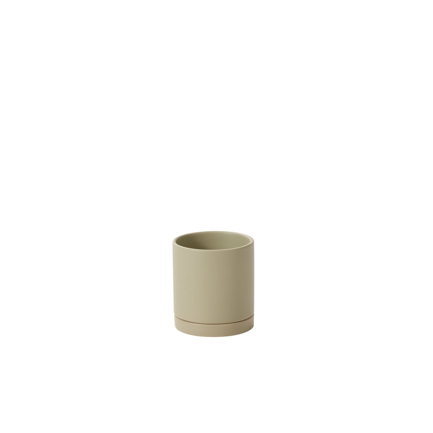 Romey Neutral Pot with Saucer 4.25"x 4.75"