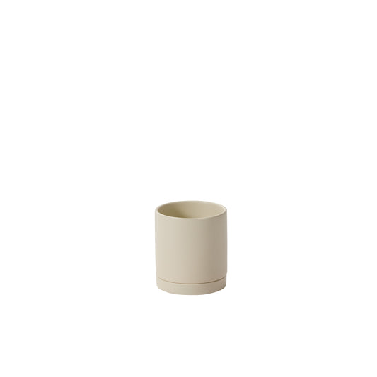 Romey Neutral Pot with Saucer 4.25"x 4.75"