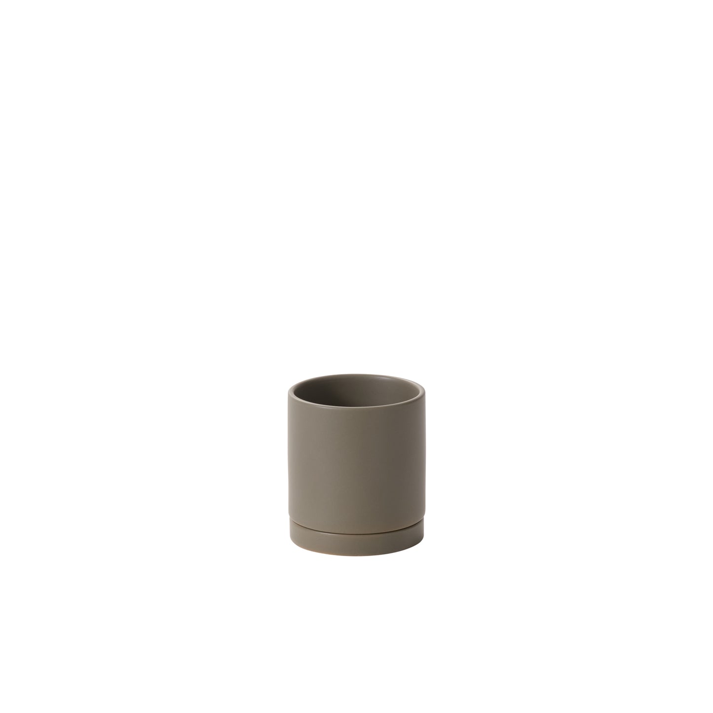 Romey Neutral Pot with Saucer 4.25"x 4.75"