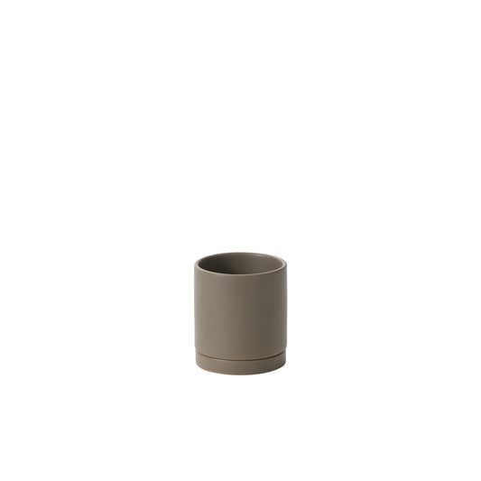 Romey Neutral Pot with Saucer 4.25"x 4.75"