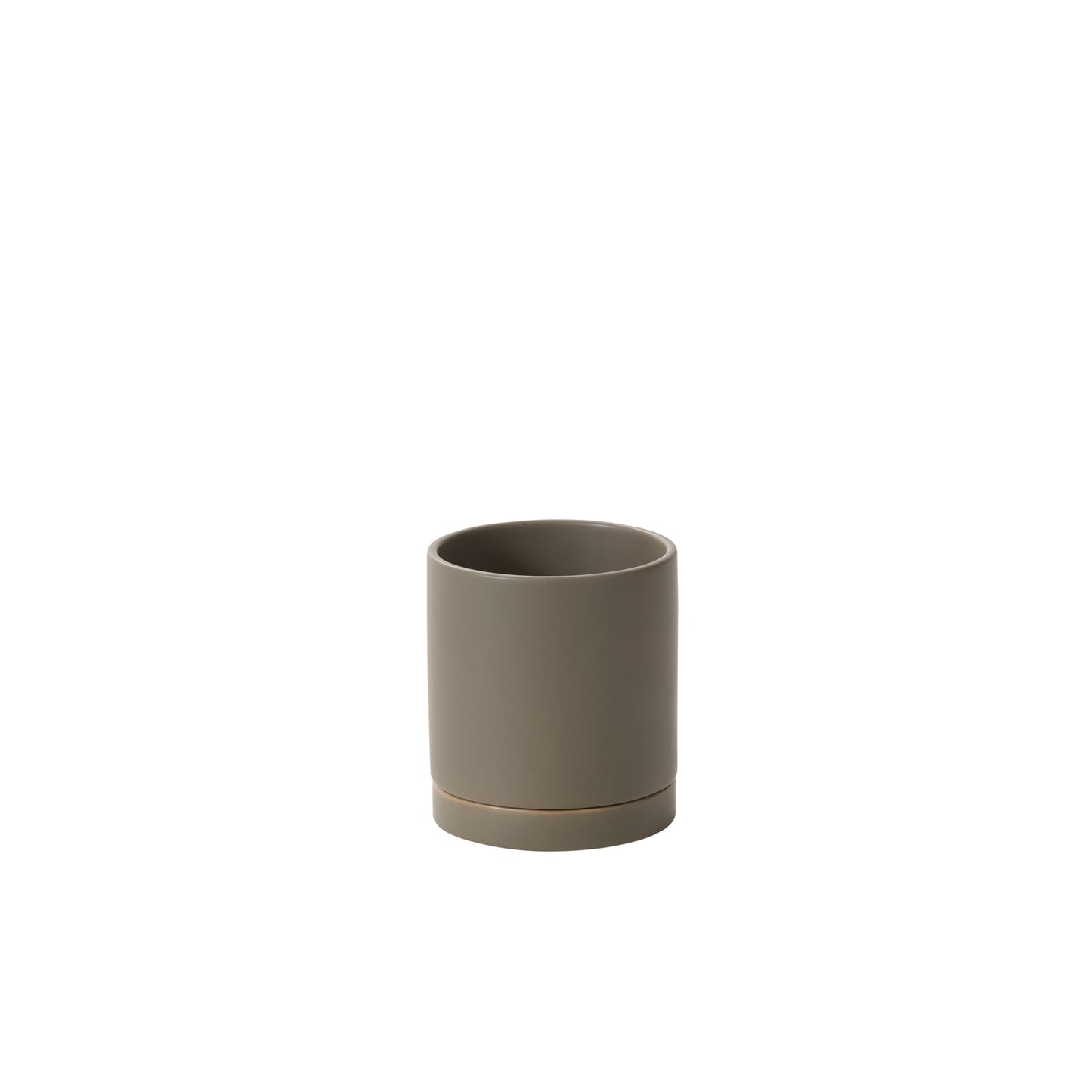 Romey Neutral Pot with Saucer 5"x 5.75"