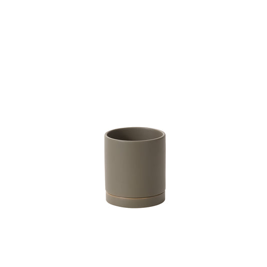 Romey Neutral Pot with Saucer 5"x 5.75"