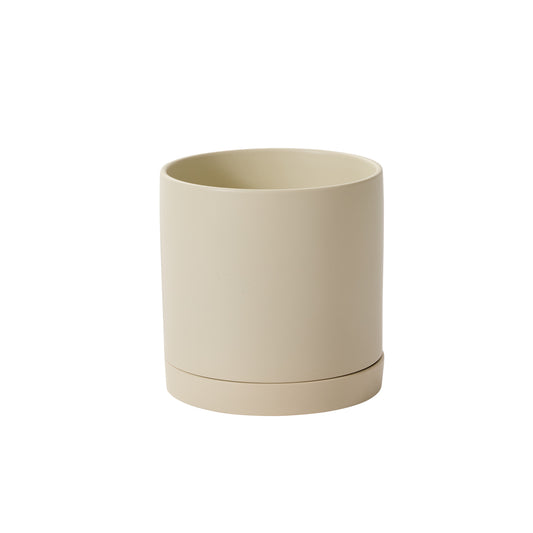Romey Neutral Pot with Saucer 10"x 10"