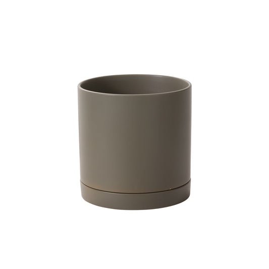 Romey Neutral Pot with Saucer 10"x 10"