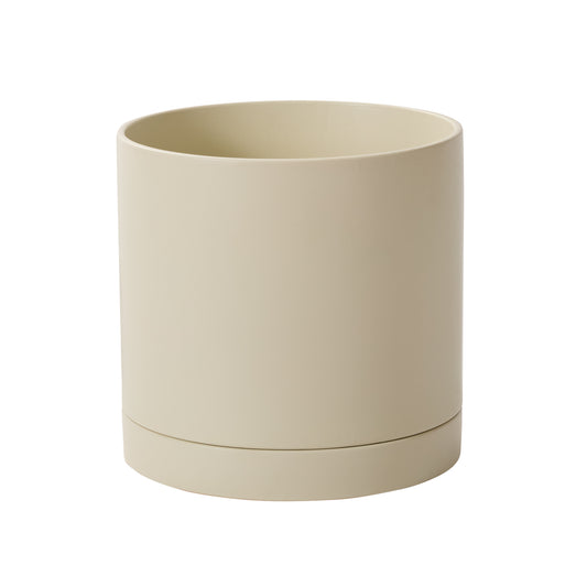 Romey Neutral Pot with Saucer 12"x 12"