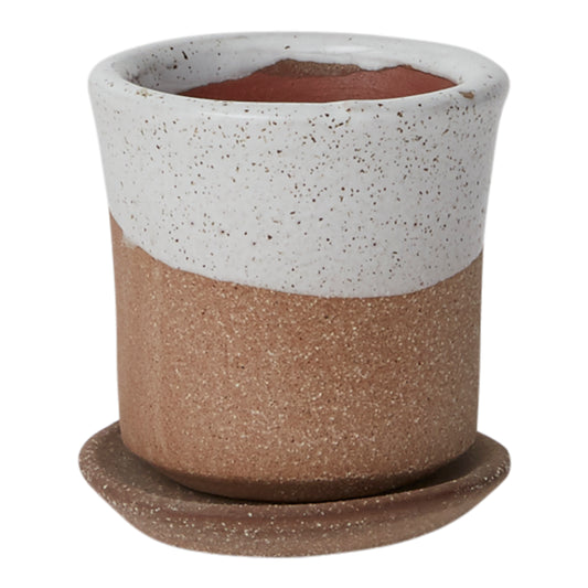 Roon Pot with Saucer 2.75"x 3.25"