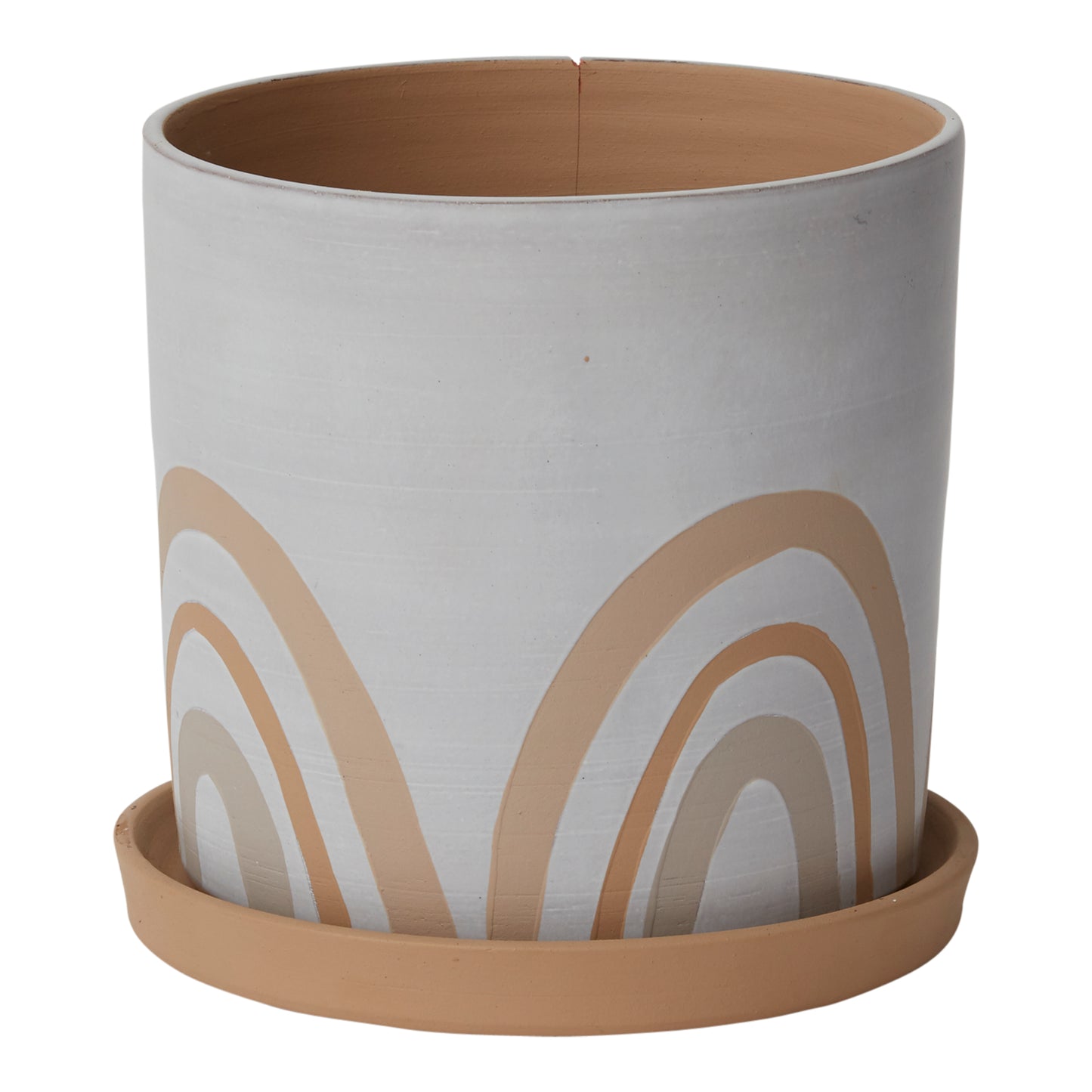 Symbol Pot with Saucer 9"x 8.5"