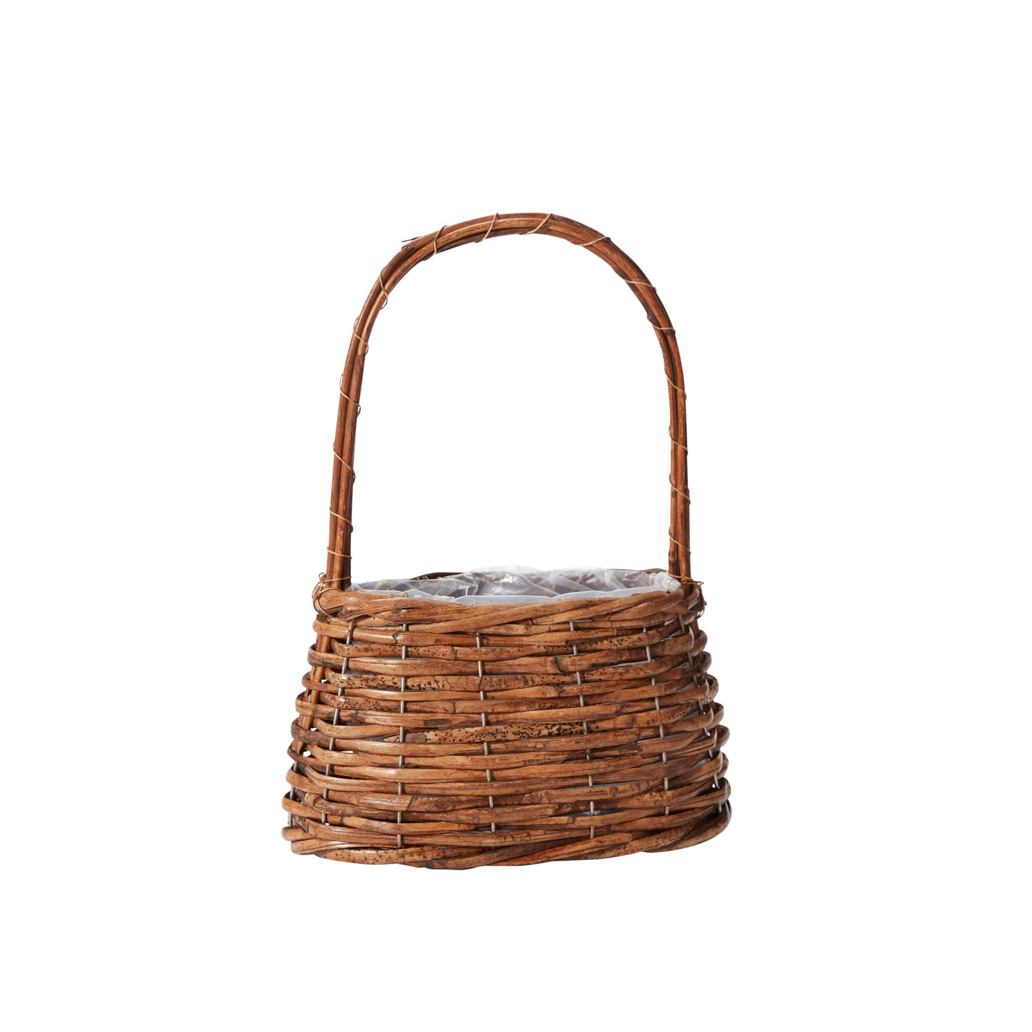 Polished Woven Basket 9.5"x 5.5"x 13.5"