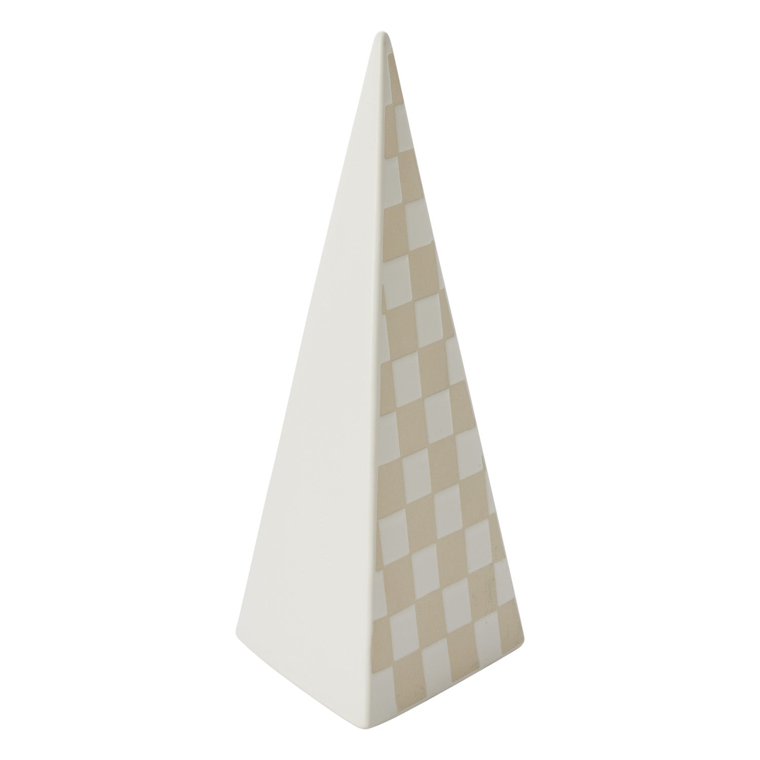 Checker Tree Figurine White 5"x 11"