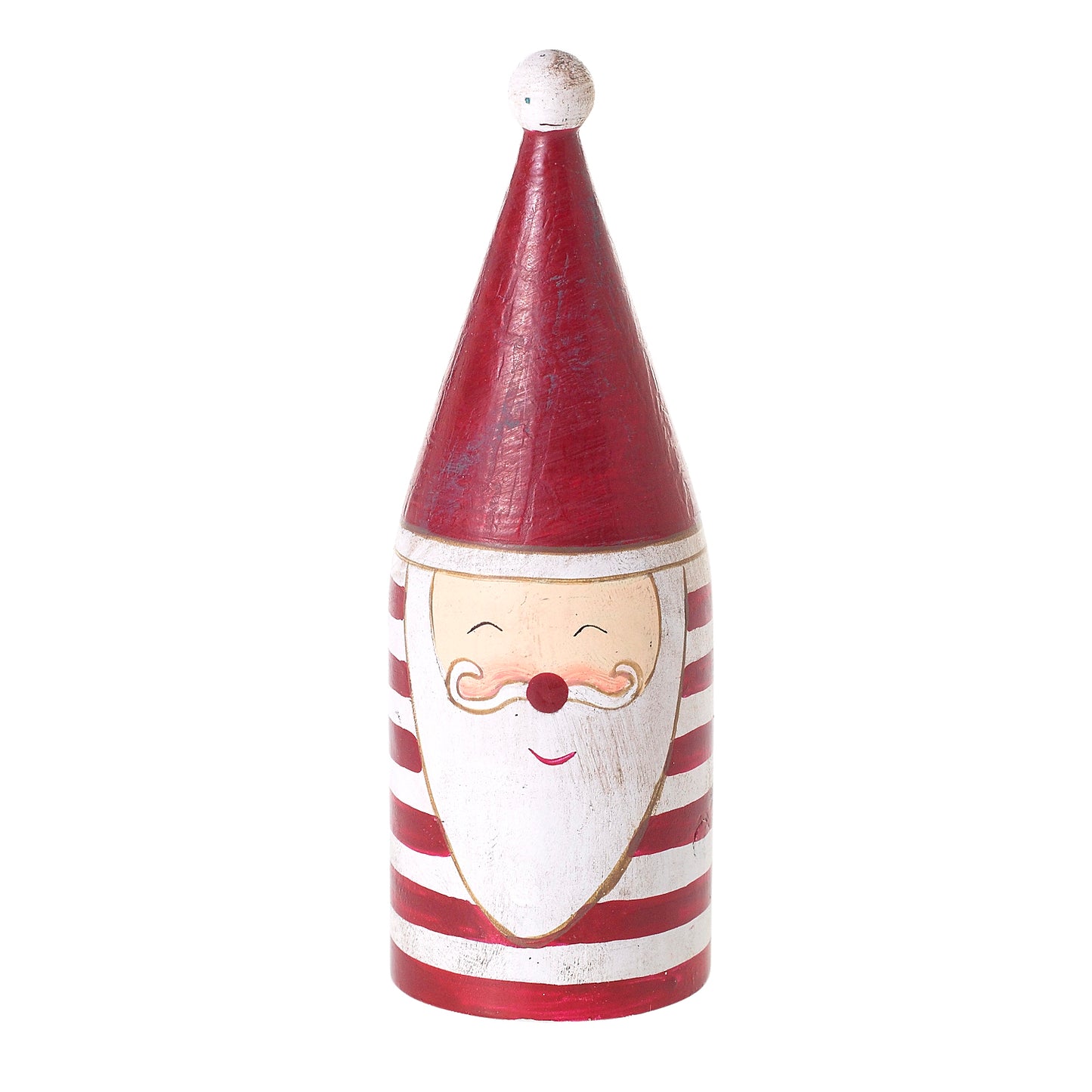 Candystripe Santa Figurine 1.25"x 3.75"