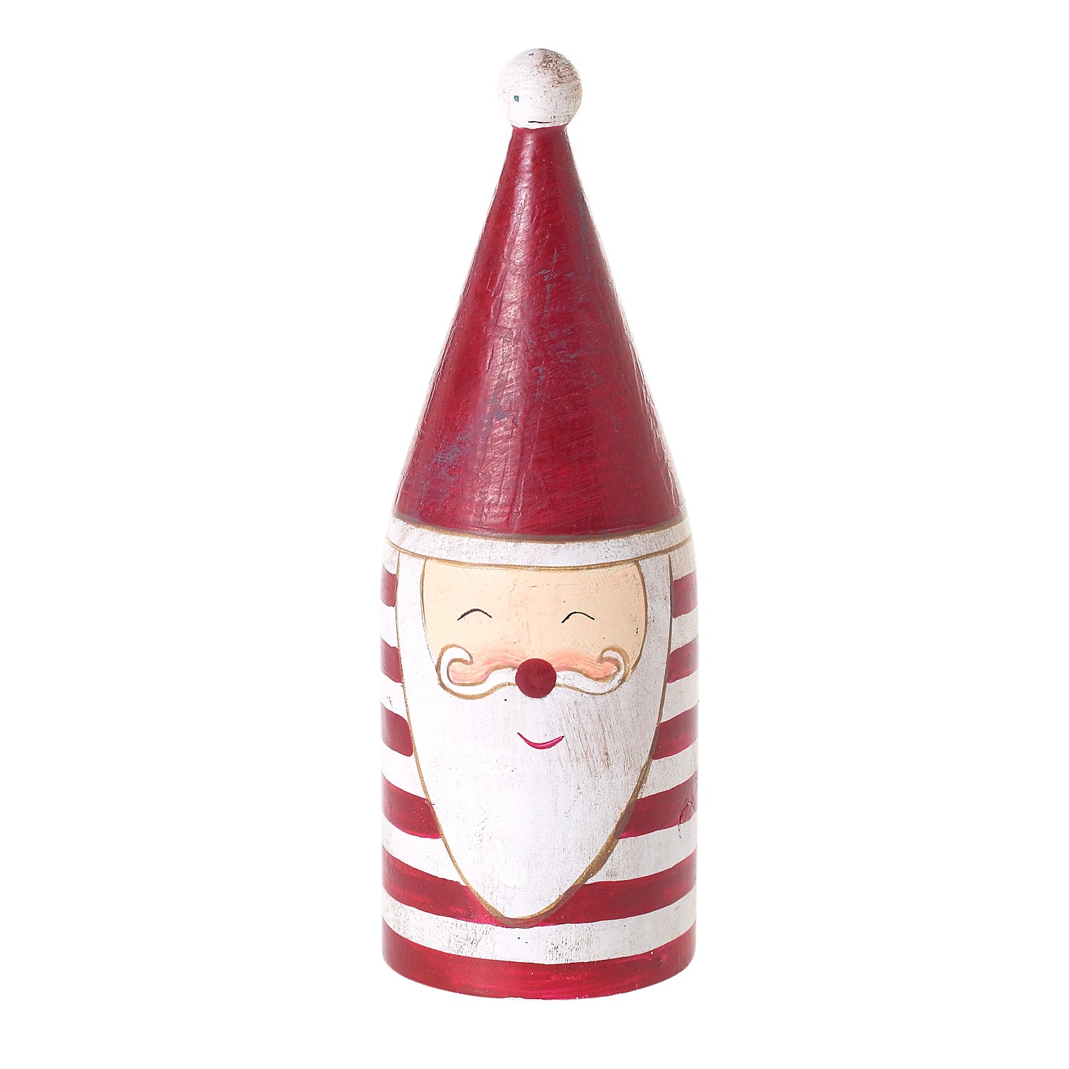 Candystripe Santa Figurine 1.25"x 3.75"