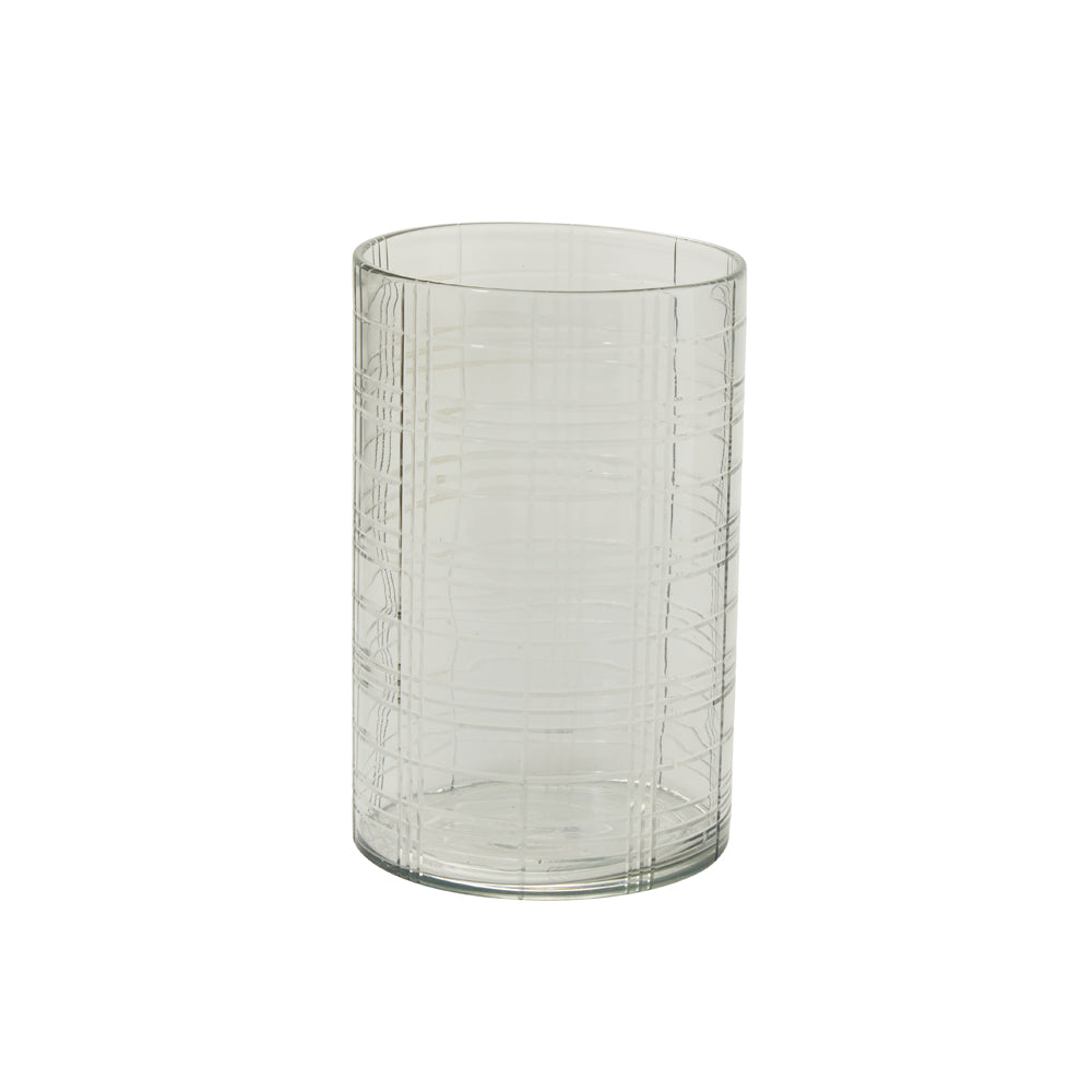 Etched Plaid Votive 7"x 11"