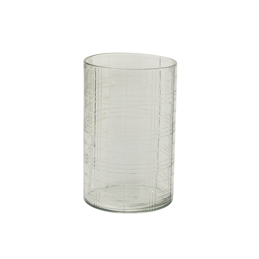 Etched Plaid Votive 7"x 11"