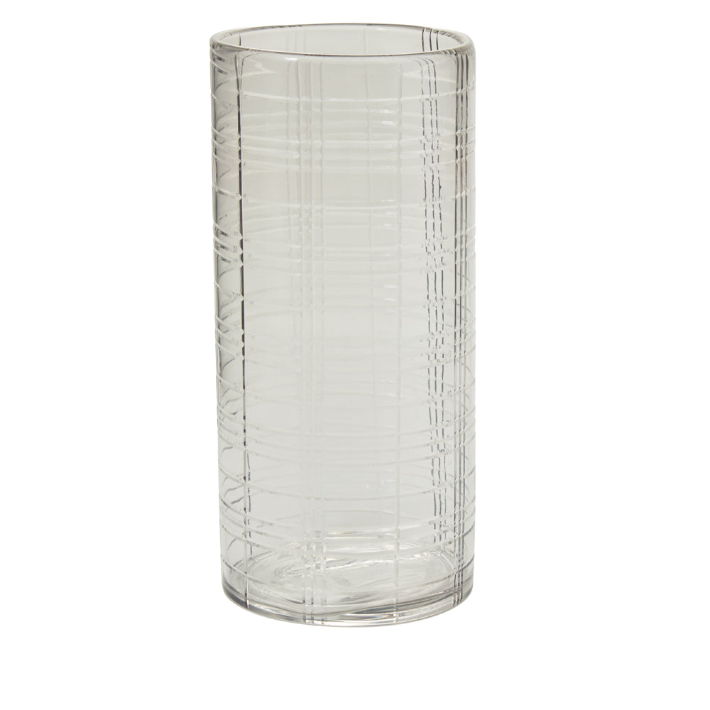Etched Plaid Votive 7"x 15"