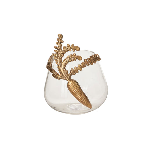 Gilded Carrot Vase 6.5"x 8"