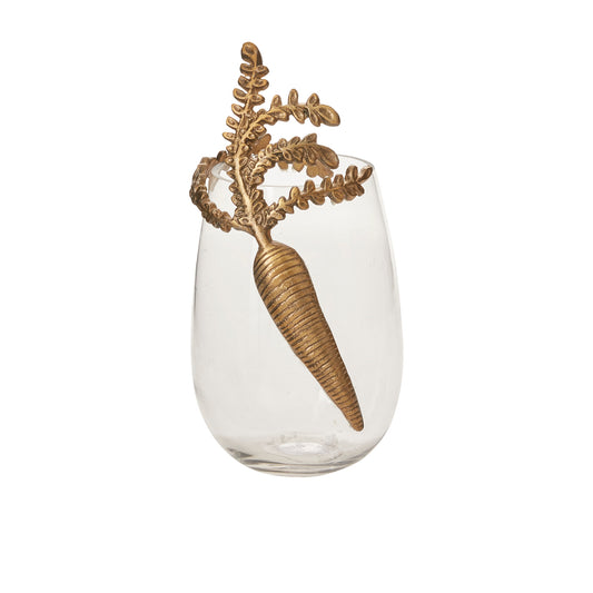 Gilded Carrot Vase 5.75"x 11"