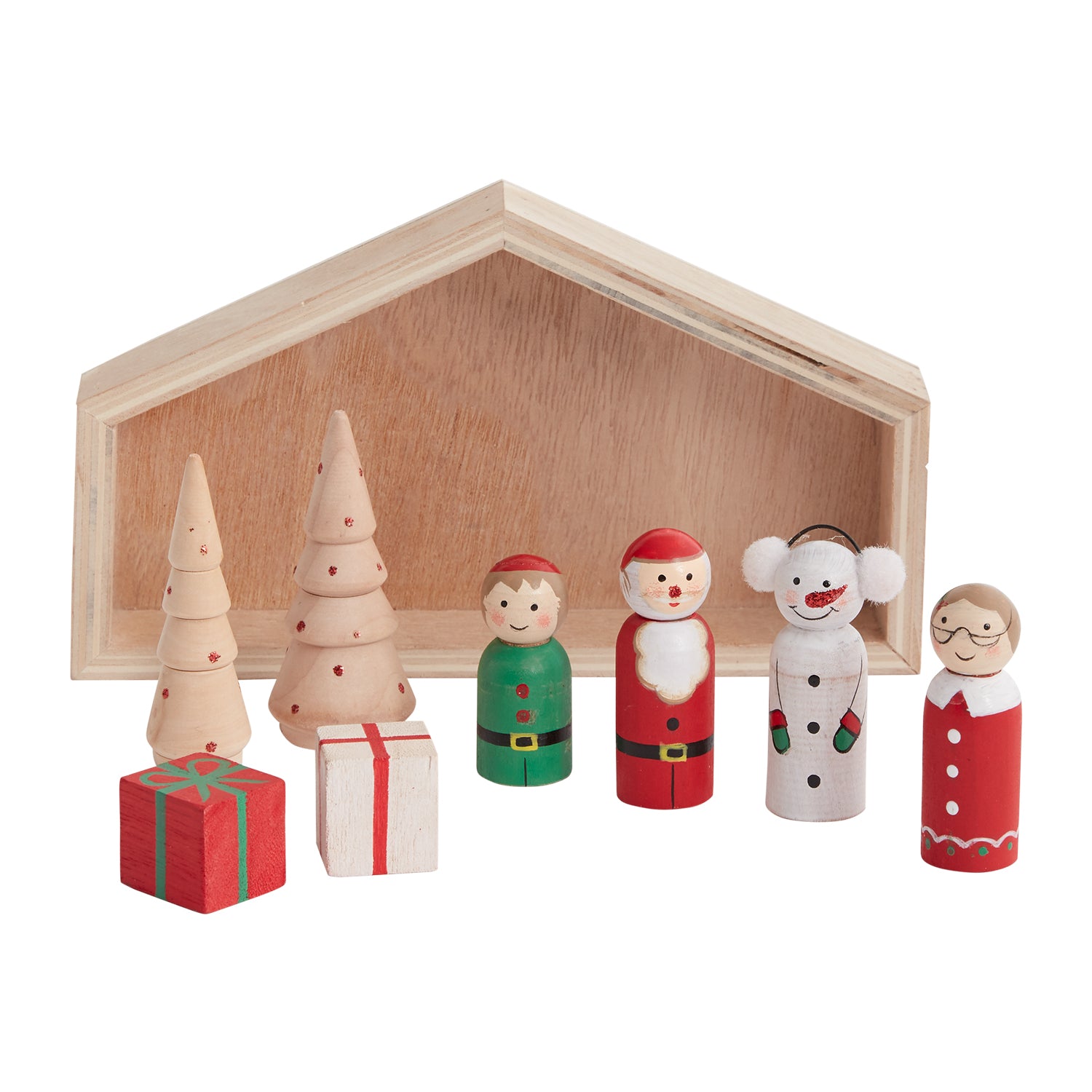 Santa's Workshop Set of 9 - 7.75"x 1"x 4.5"