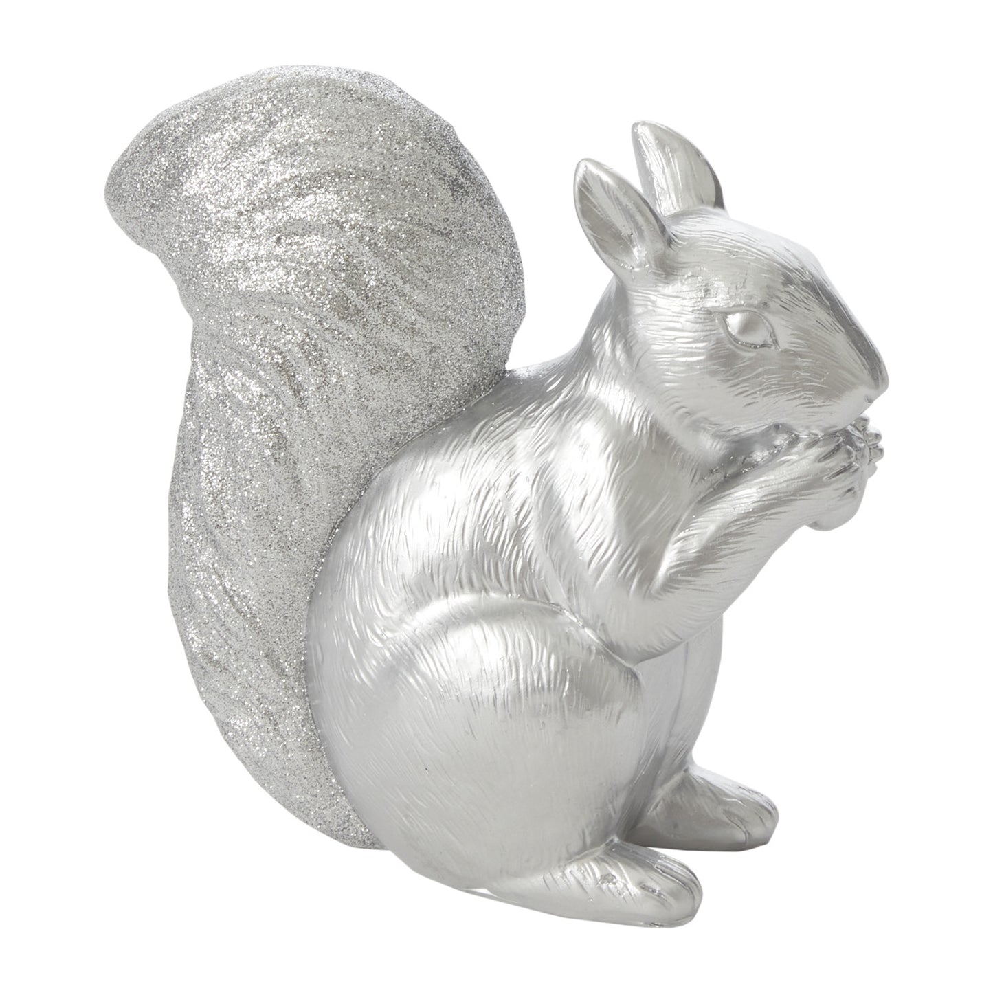 Silver Squirrel Figurine 6"x 2.5"x 6"