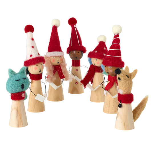 Carolers Set of 7 - 2"x 5"