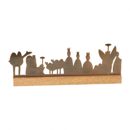 Golden Nativity Scene 13"x 1"x 4.25"