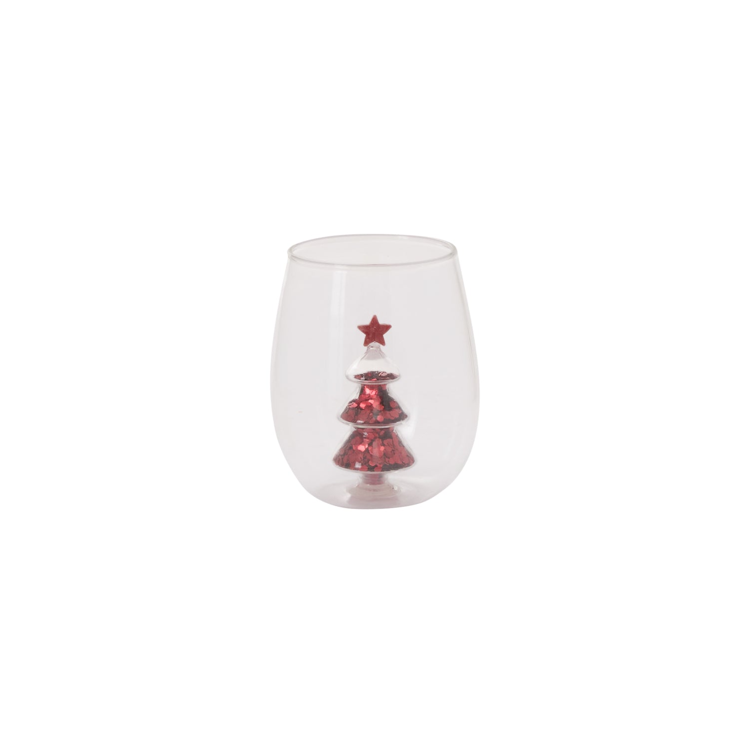 Glitter Tree Drinkware 3.5"x 4.25"