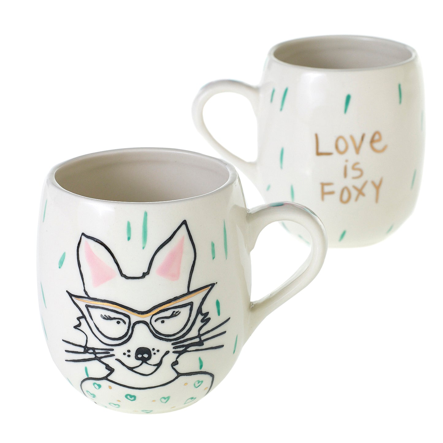 E+E Peace + Love Mug 5"x3.5"x4.25"