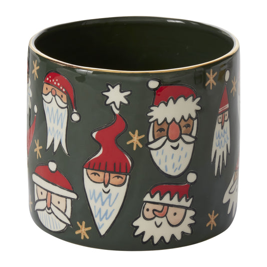 Silly Santas Pot 6.75"x 6"