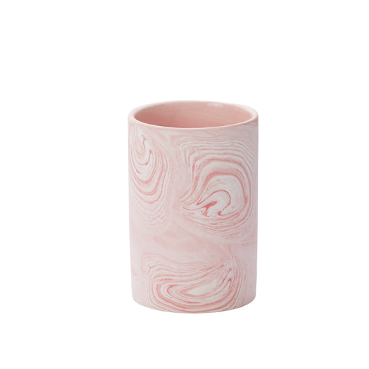 Pink Marbleized Vase 4"x 5.75"
