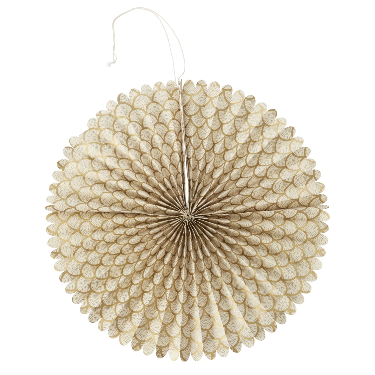 Burnished Paper Fan Scalloped 20"