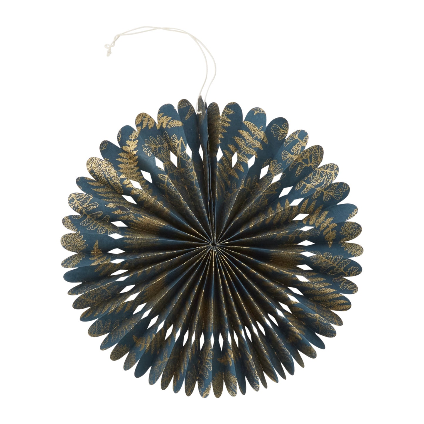 Jewel Tone Paper Fan Sapphire 12"