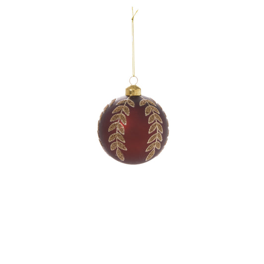 Beaded Leaf Ornament 3"