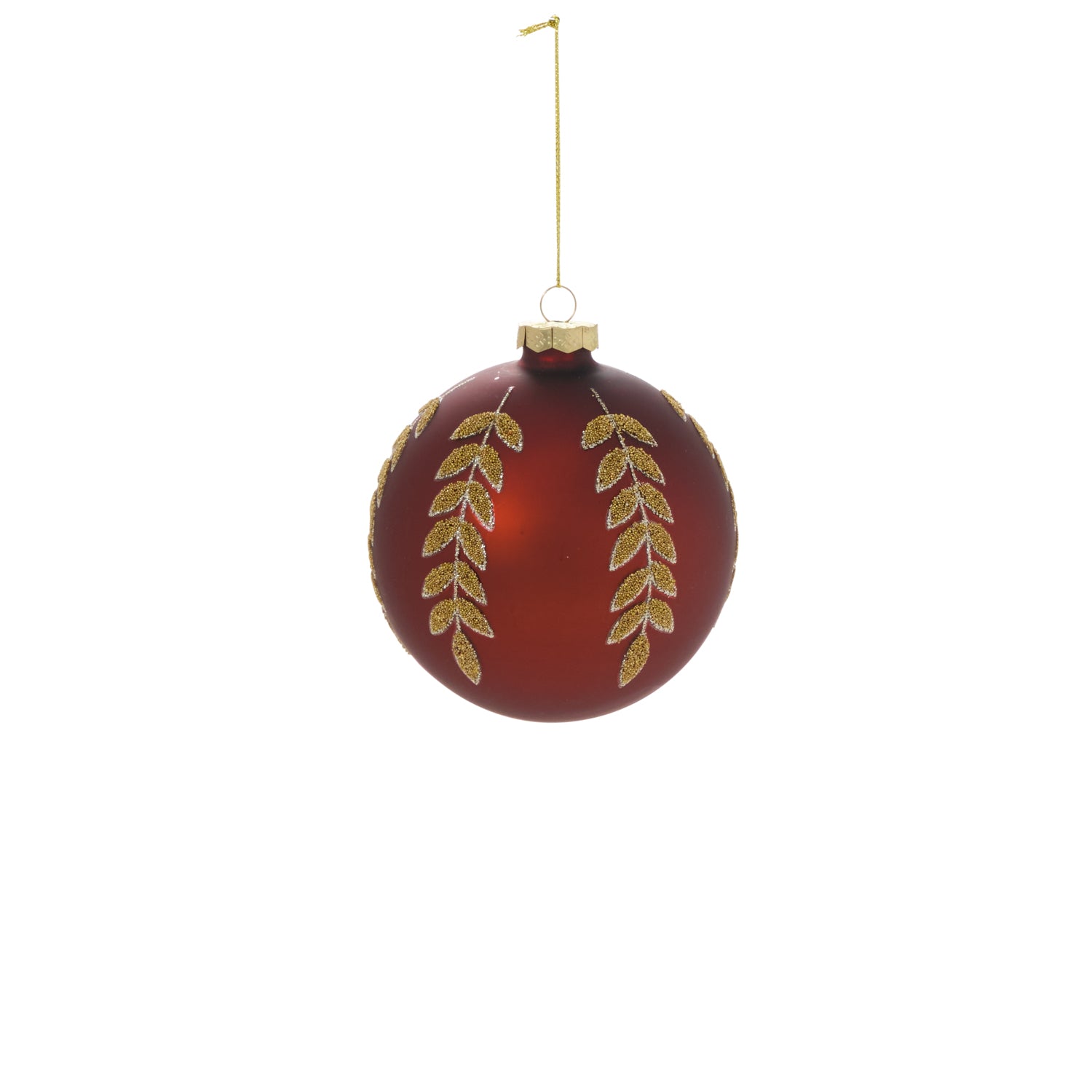 Beaded Leaf Ornament 4"