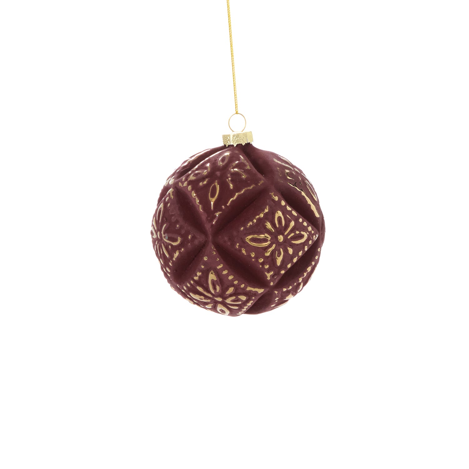 Embossed Velvet Ornament 4"