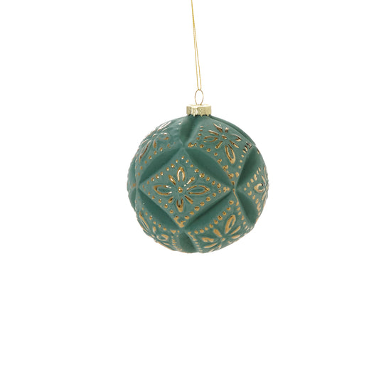 Embossed Velvet Ornament 4"