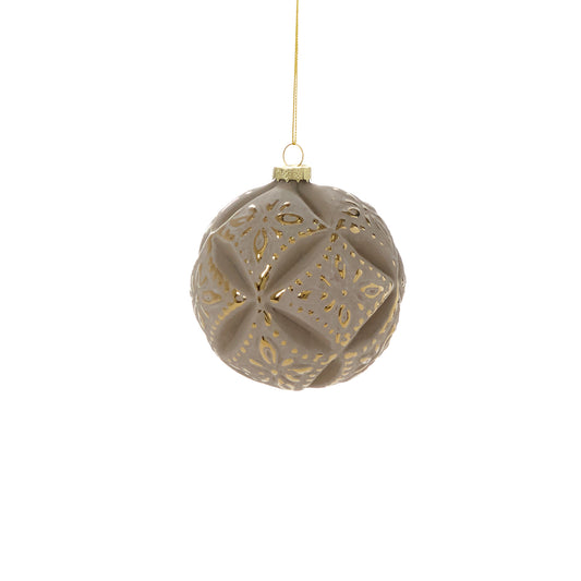 Embossed Velvet Ornament 4"