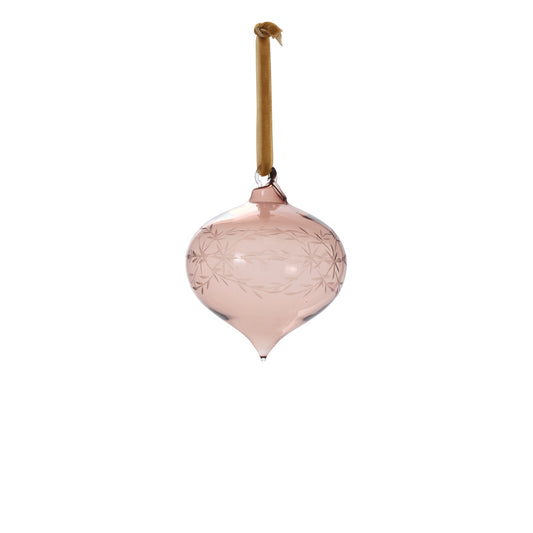 Etched Bauble Ornament 3"x 3.25"