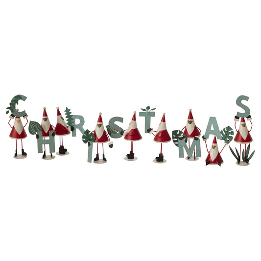Green Christmas Set Sign Set of 9 - 6.25"