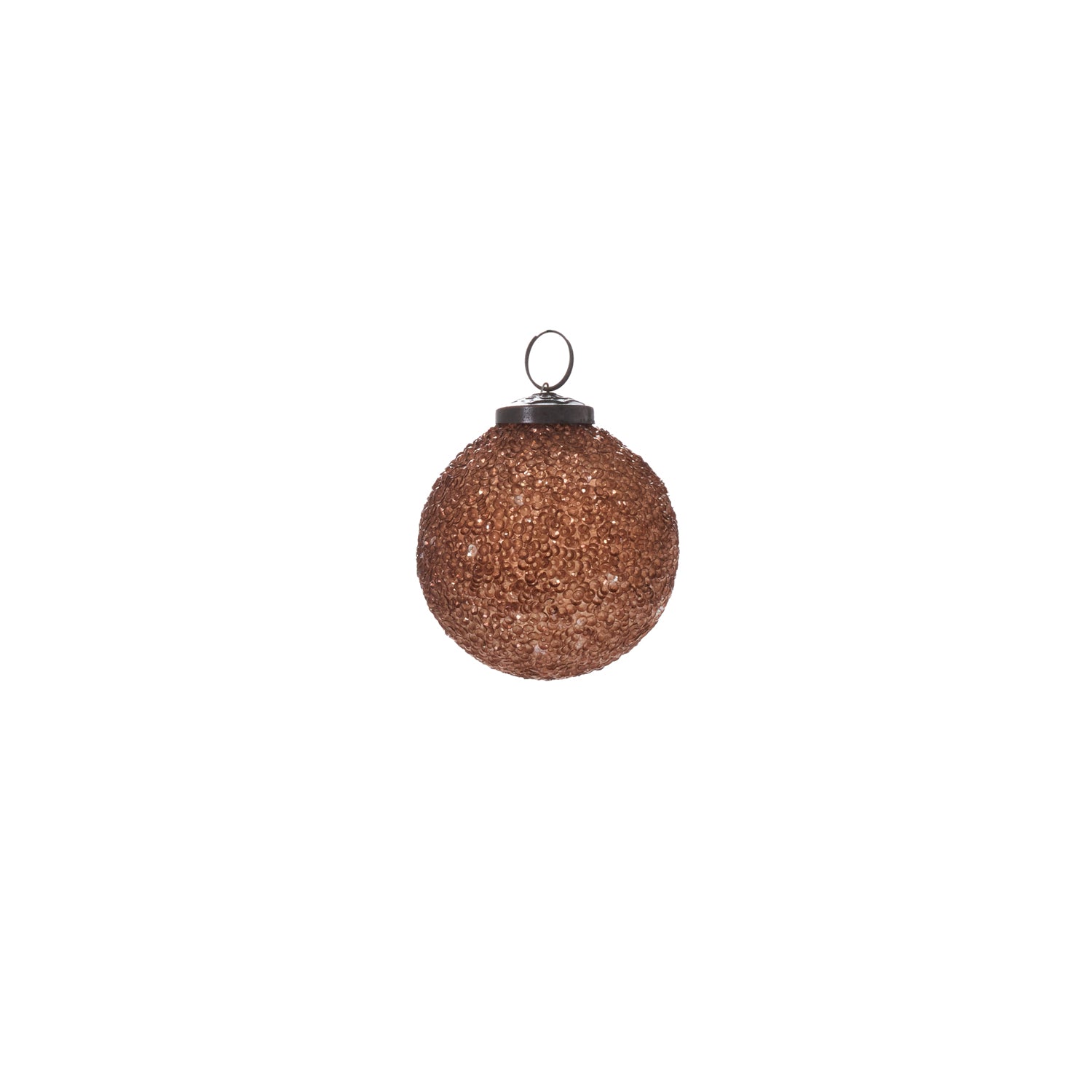 Copper Glitter Ornament 3"