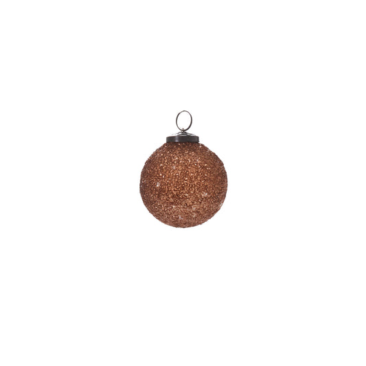 Copper Glitter Ornament 3"