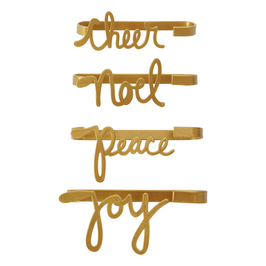 Season's Reasons Napkin Holder Set of 4 - 6.5"x 1.5"