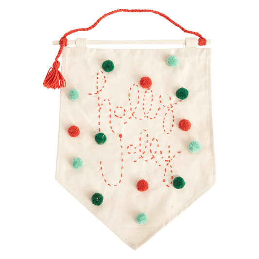 Holly Jolly Banner 12"x 0.5"x 16.5"
