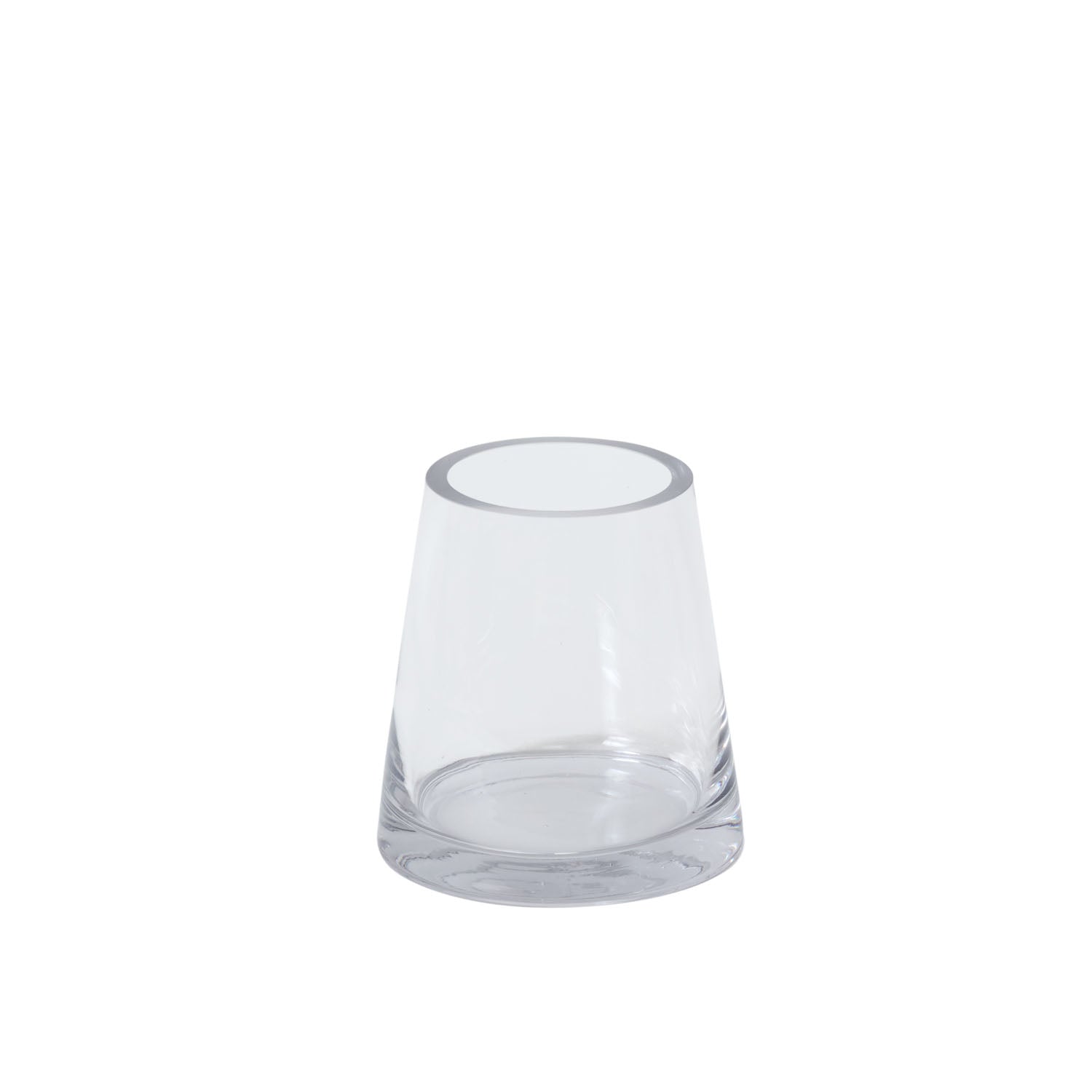 Fat Pyramid Vase 5.75"x 6"