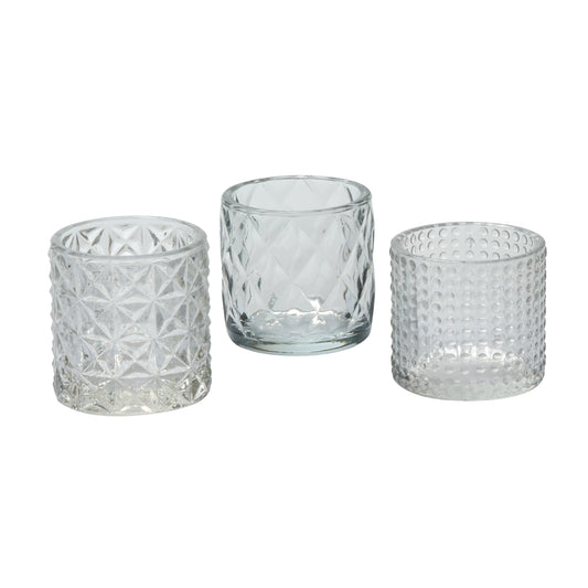 Pleasantry Votive Set of 3 - 2.75"x 2.75"