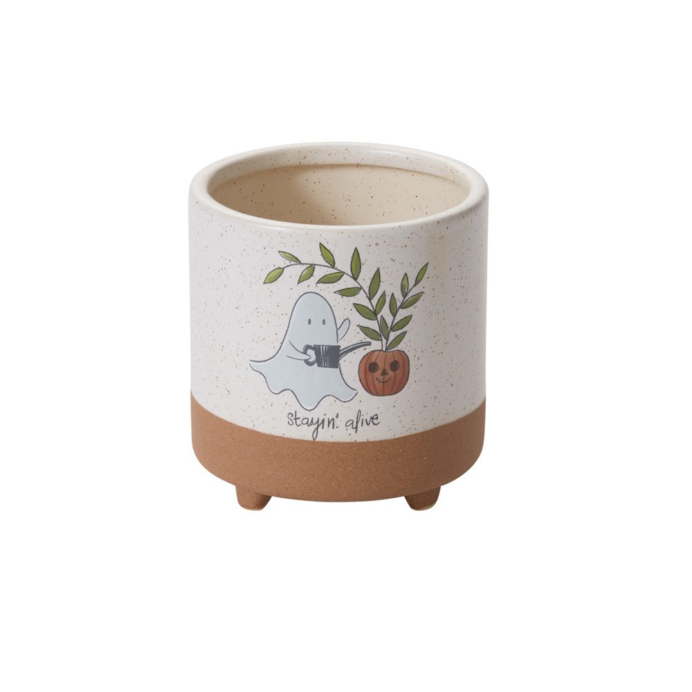 Optimistic Ghost Footed Pot 4.75"x 5"